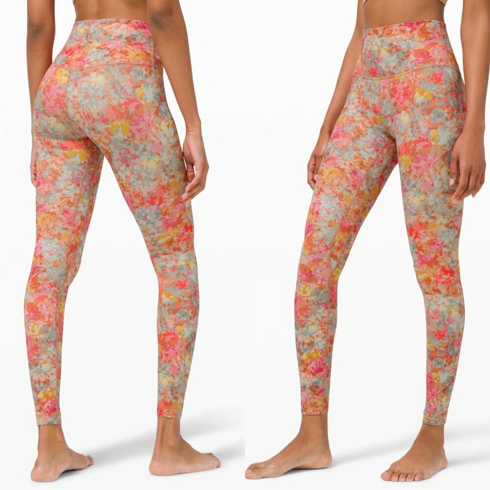 Lululemon Align 25 Pant Women’s 6 Floral Inflorescence Multi High Rise Leggings